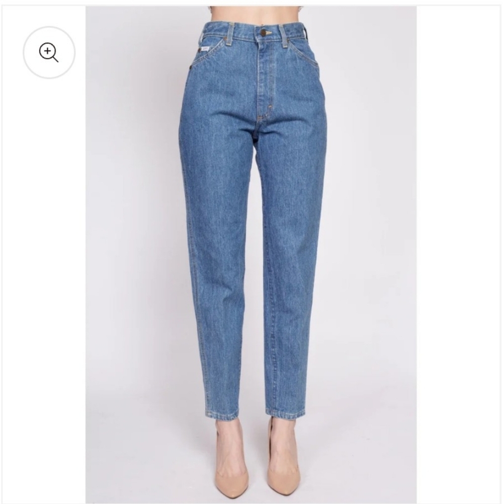 Vintage LEE Riders Classic Blue Women's Jeans Long Moms High Waist 80s - Picture 7 of 12